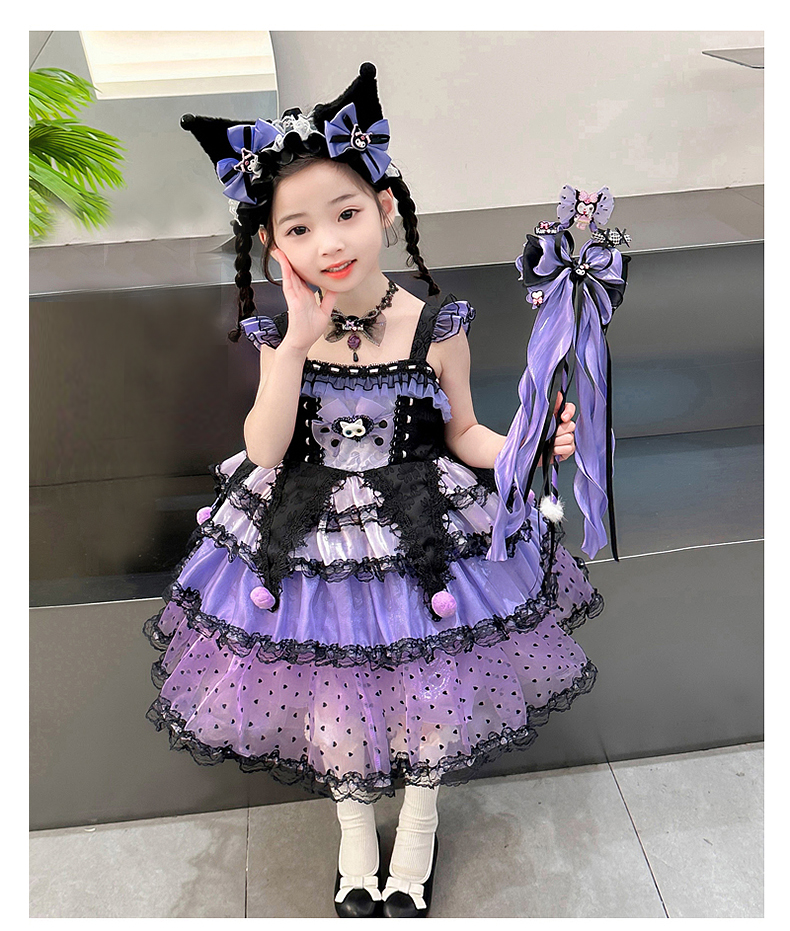Amazon.com: Black Purple Witch Dress Up Scary Girl Kids Halloween